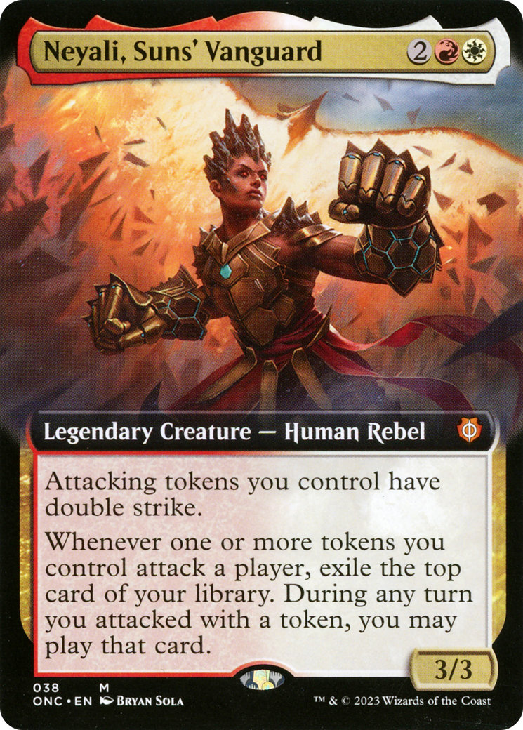 Neyali, Suns' Vanguard (Extended Art) [Phyrexia: All Will Be One Commander] | North Valley Games