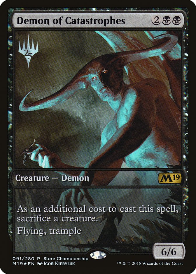 Demon of Catastrophes (Store Championship) (Full Art) [Core Set 2019 Promos] | North Valley Games