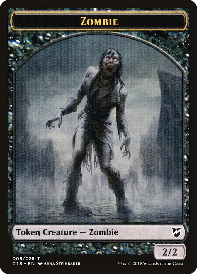 Manifest // Zombie Double-Sided Token [Commander 2018 Tokens] | North Valley Games