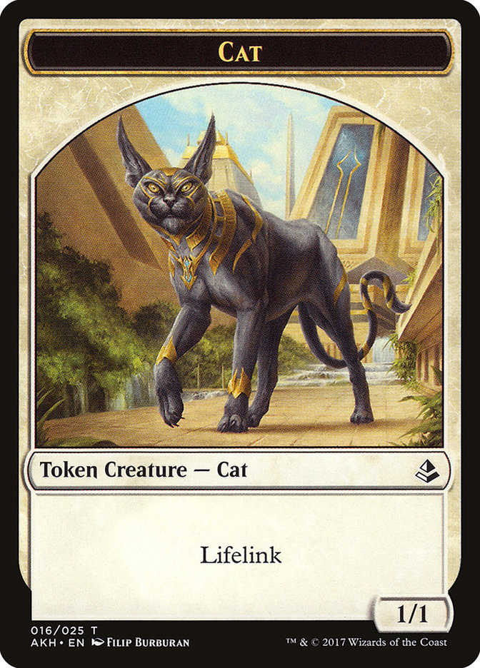 Proven Combatant // Cat Double-Sided Token [Hour of Devastation Tokens] | North Valley Games