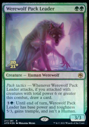 Werewolf Pack Leader [Dungeons & Dragons: Adventures in the Forgotten Realms Prerelease Promos] | North Valley Games