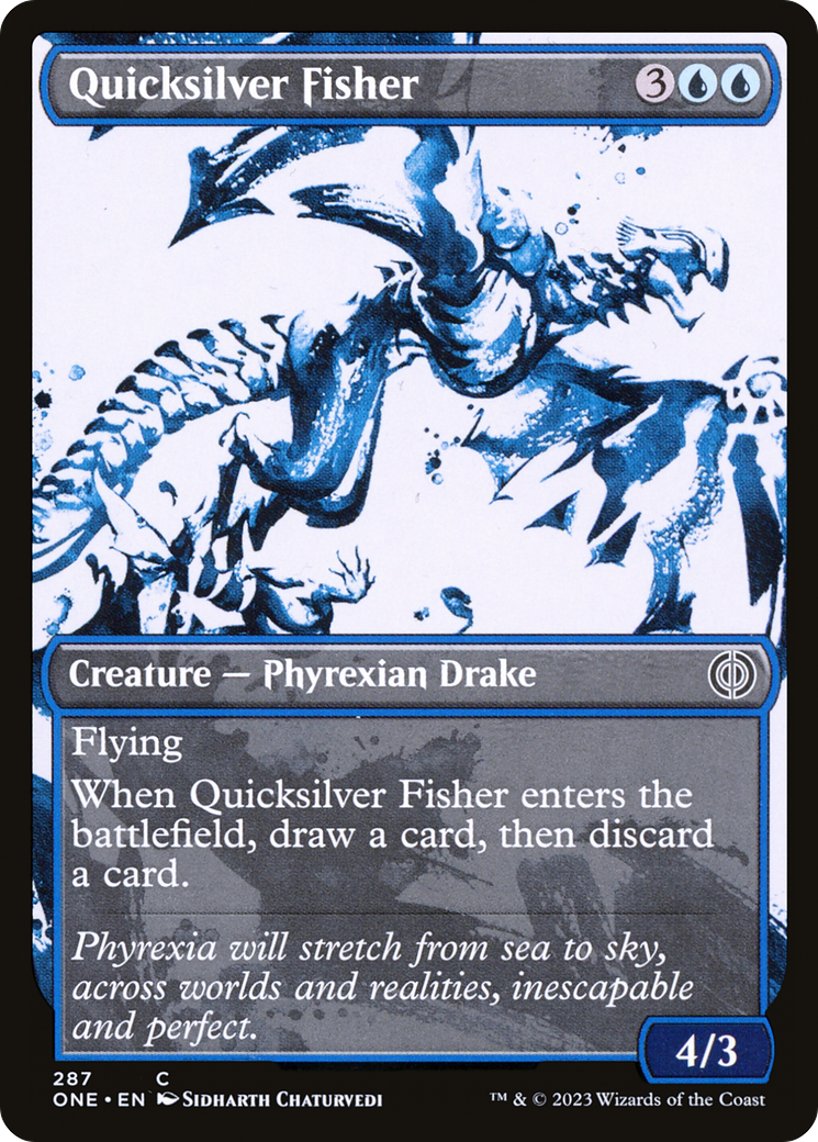 Quicksilver Fisher (Showcase Ichor) [Phyrexia: All Will Be One] | North Valley Games