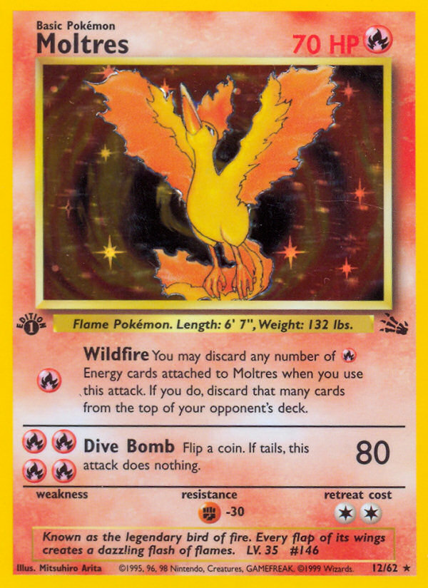 Moltres (12/62) [Fossil 1st Edition] | North Valley Games