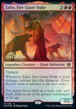 Zalto, Fire Giant Duke [Dungeons & Dragons: Adventures in the Forgotten Realms Prerelease Promos] | North Valley Games