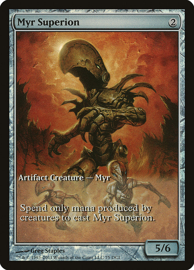 Myr Superion (Game Day) (Extended Art) [New Phyrexia Promos] | North Valley Games