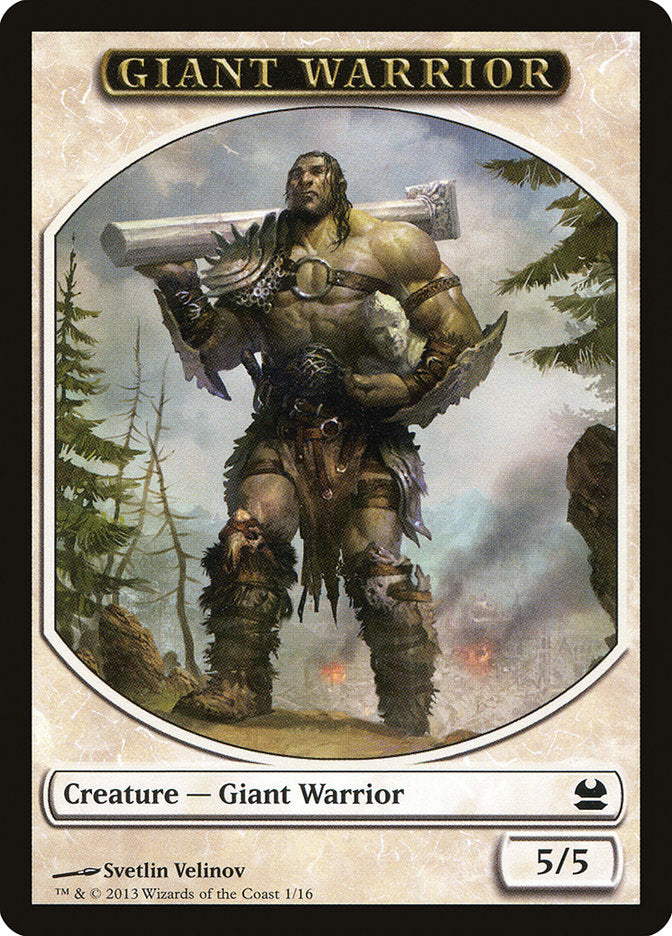 Giant Warrior Token [Modern Masters Tokens] | North Valley Games