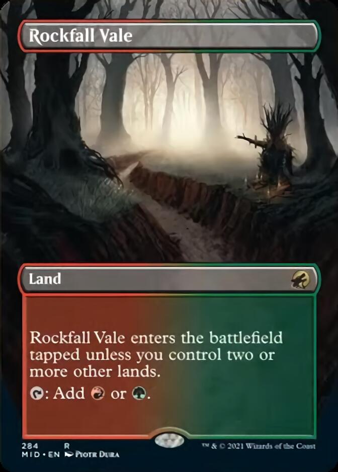 Rockfall Vale (Borderless Alternate Art) [Innistrad: Midnight Hunt] | North Valley Games
