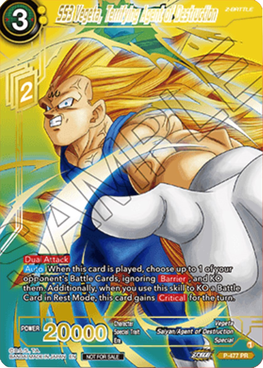 SS3 Vegeta, Terrifying Agent of Destruction (Gold-Stamped) (P-477) [Tournament Promotion Cards] | North Valley Games