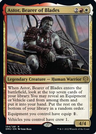 Astor, Bearer of Blades (Promo Pack) [Dominaria United Promos] | North Valley Games