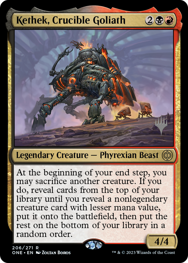 Kethek, Crucible Goliath (Promo Pack) [Phyrexia: All Will Be One Promos] | North Valley Games