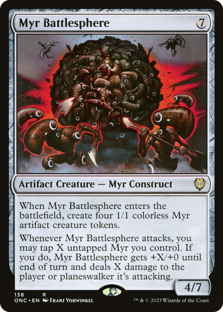 Myr Battlesphere [Phyrexia: All Will Be One Commander] | North Valley Games