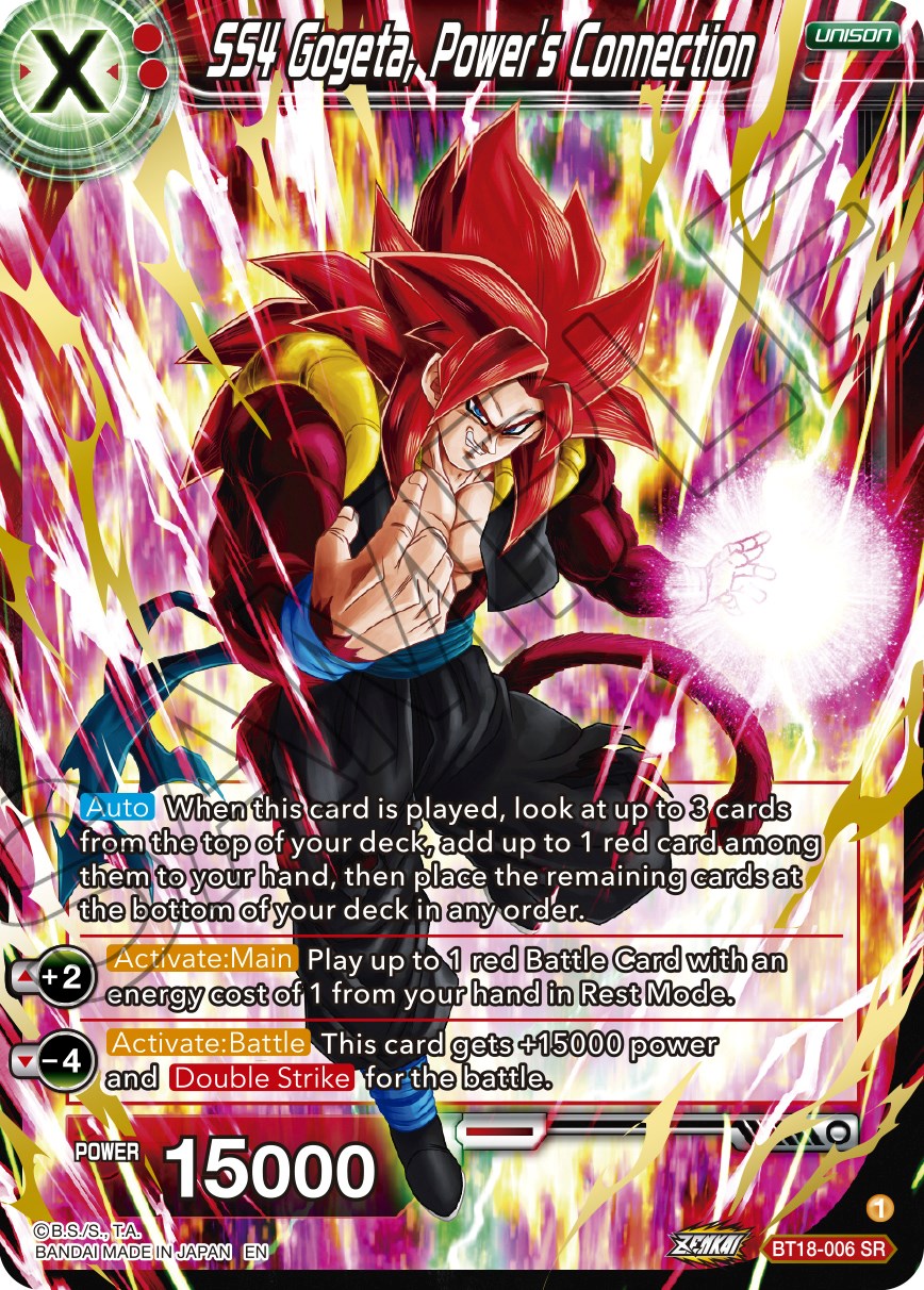 SS4 Gogeta, Power's Connection (BT18-006) [Dawn of the Z-Legends] | North Valley Games