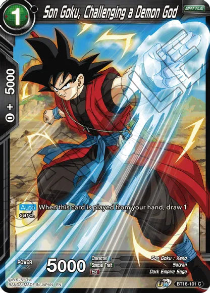 Son Goku, Challenging a Demon God (BT16-101) [Realm of the Gods] | North Valley Games