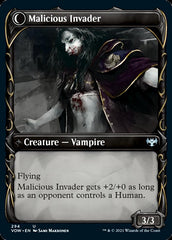Innocent Traveler // Malicious Invader (Showcase Fang Frame) [Innistrad: Crimson Vow] | North Valley Games