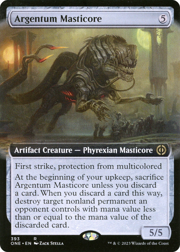 Argentum Masticore (Extended Art) [Phyrexia: All Will Be One] | North Valley Games