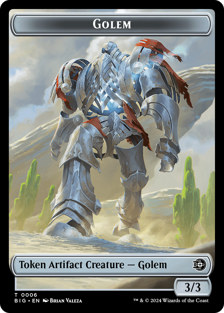 Golem Token [Outlaws of Thunder Junction: The Big Score Tokens] | North Valley Games