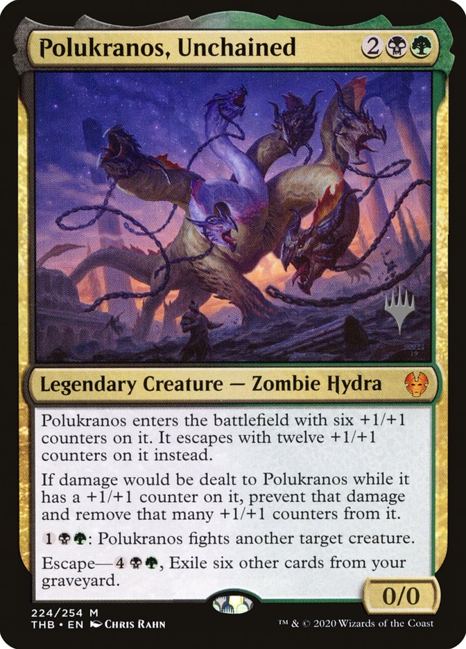 Polukranos, Unchained (Promo Pack) [Theros Beyond Death Promos] | North Valley Games