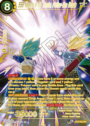 SSB Vegeta & SS Trunks, Father-Son Bonds (SPR) (BT16-080) [Realm of the Gods] | North Valley Games