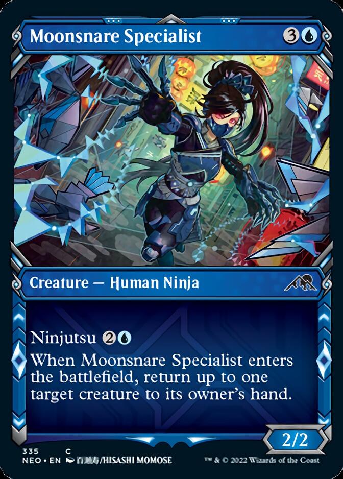 Moonsnare Specialist (Showcase Ninja) [Kamigawa: Neon Dynasty] | North Valley Games