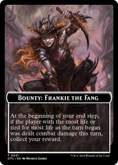 Bounty: Frankie the Fang // Bounty Rules Double-Sided Token [Outlaws of Thunder Junction Commander Tokens] | North Valley Games