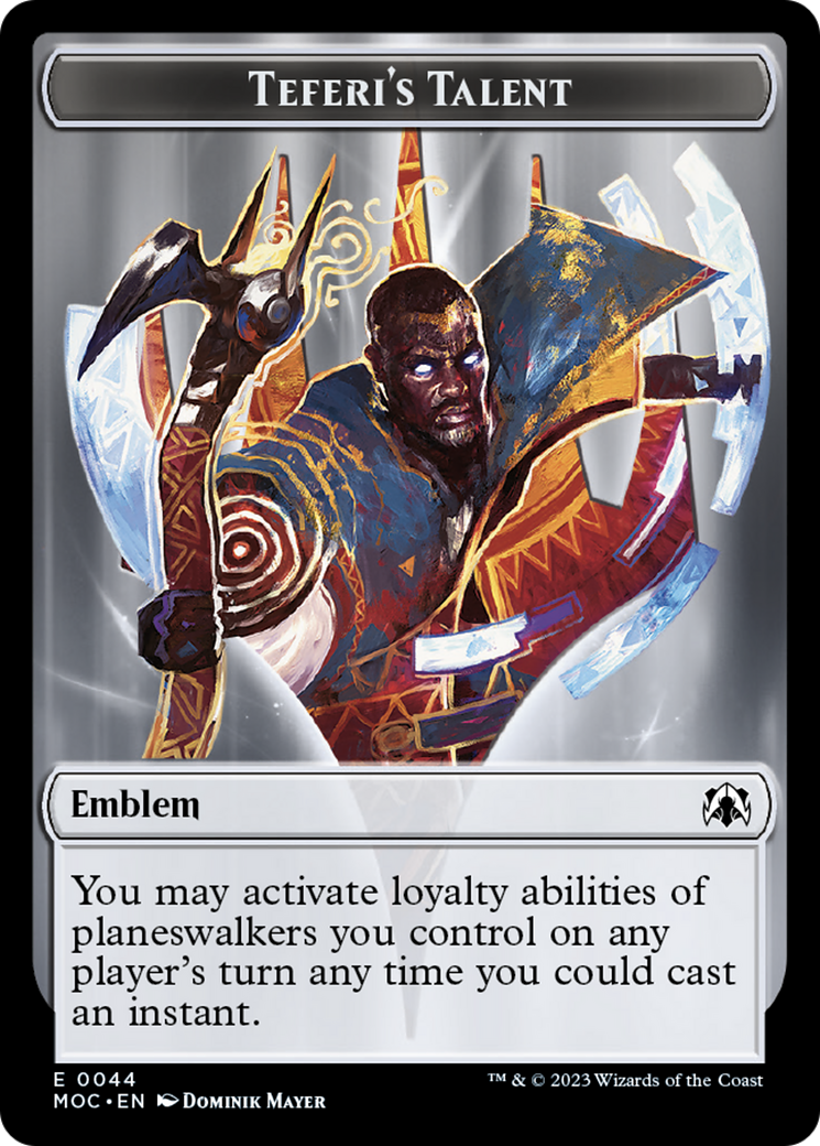 Elemental (9) // Teferi's Talent Emblem Double-Sided Token [March of the Machine Tokens] | North Valley Games