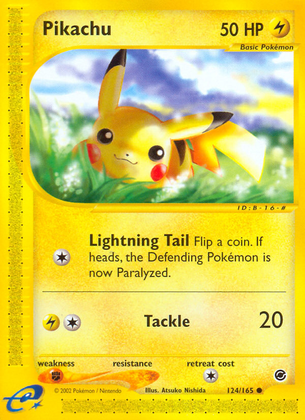 Pikachu (124/165) [Expedition: Base Set] | North Valley Games