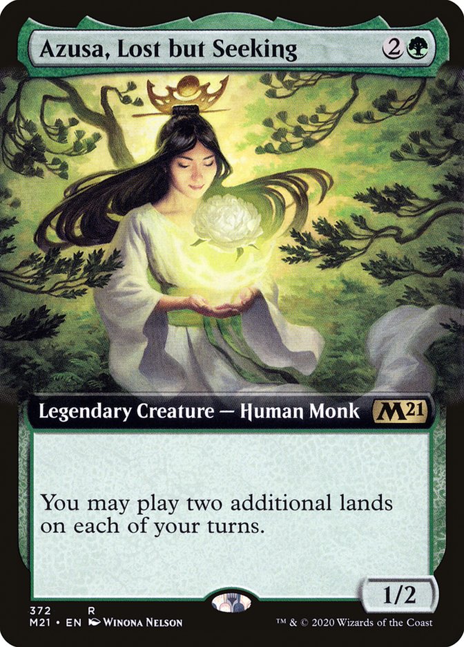Azusa, Lost but Seeking (Extended Art) [Core Set 2021] | North Valley Games