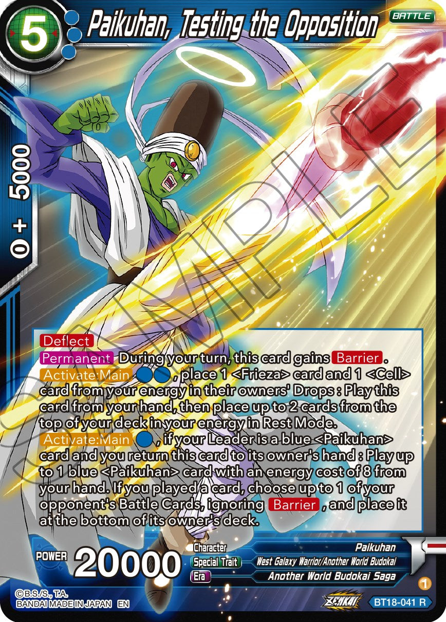 Paikuhan, Testing the Opposition (BT18-041) [Dawn of the Z-Legends] | North Valley Games