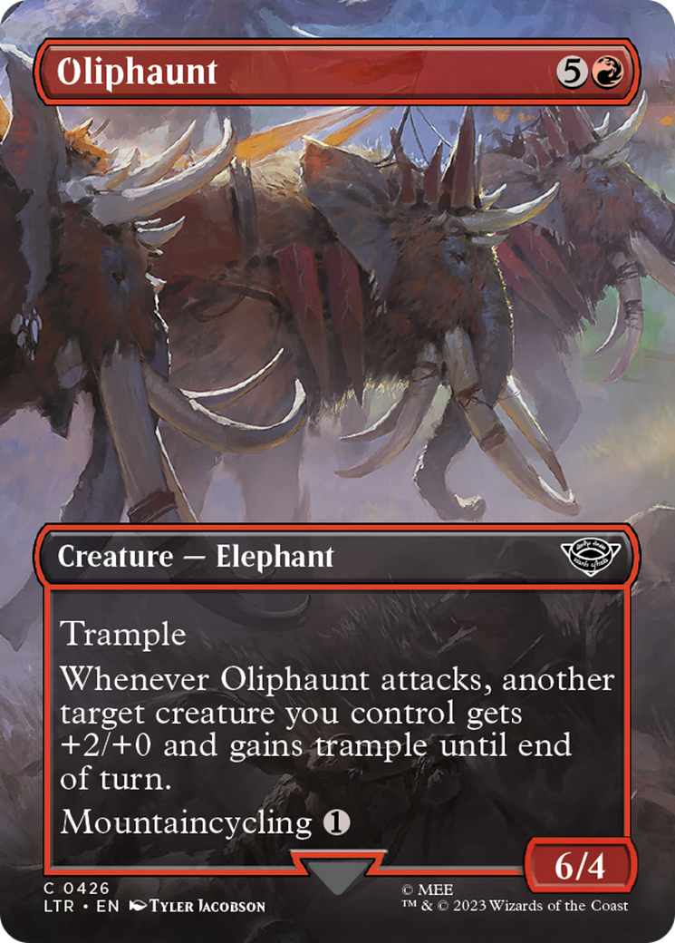 Oliphaunt (Borderless Alternate Art) [The Lord of the Rings: Tales of Middle-Earth] | North Valley Games