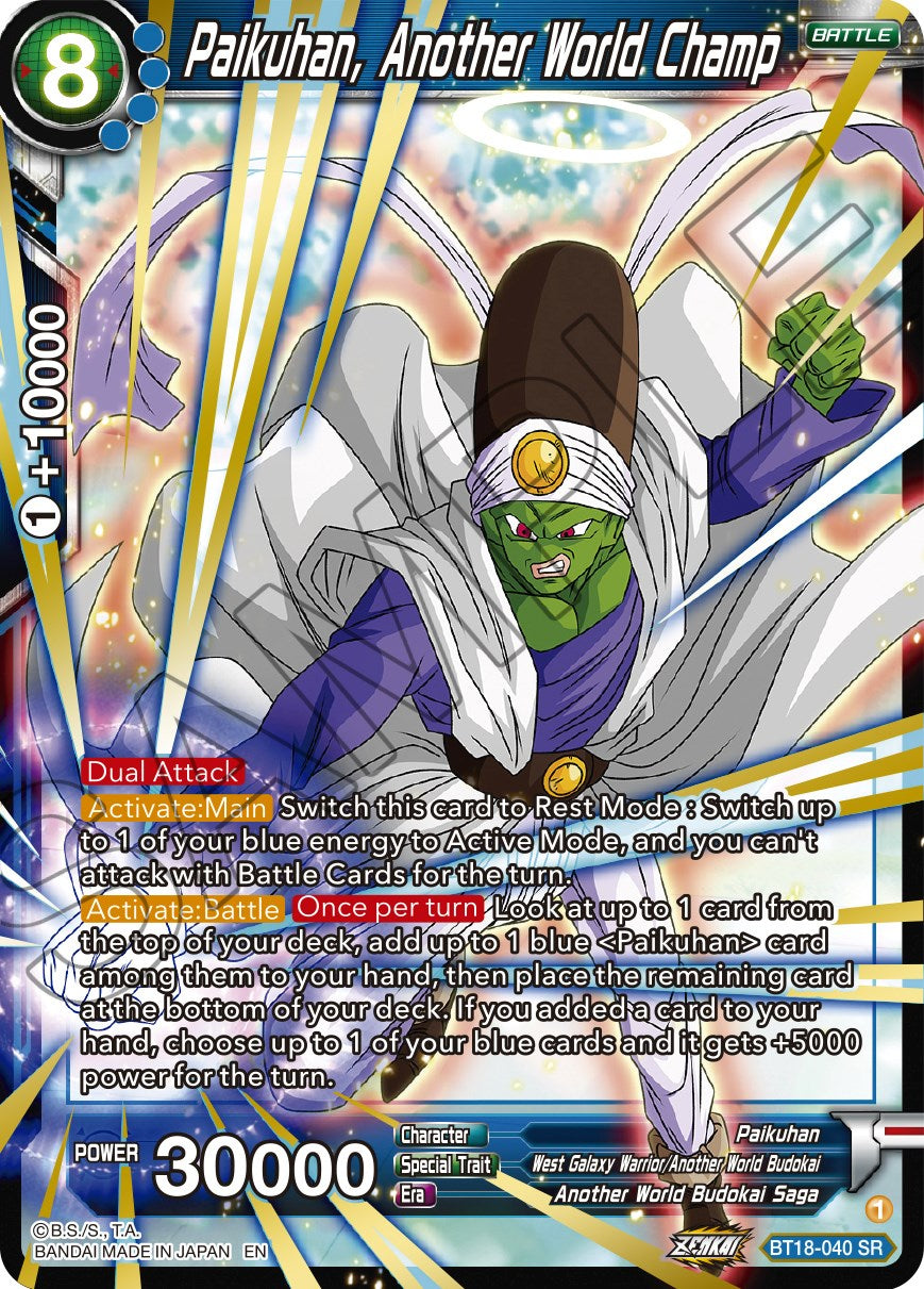 Paikuhan, Another World Champ (BT18-040) [Dawn of the Z-Legends] | North Valley Games