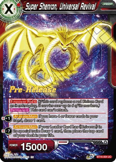 Super Shenron, Universal Revival (BT16-004) [Realm of the Gods Prerelease Promos] | North Valley Games