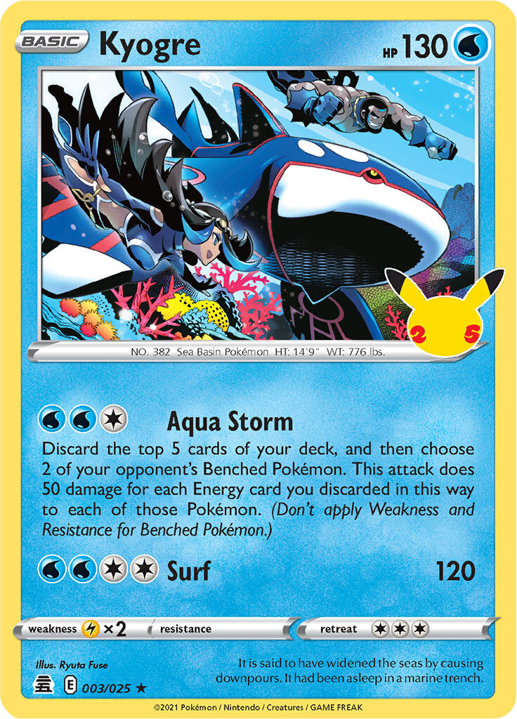 Kyogre (003/025) [Celebrations: 25th Anniversary] | North Valley Games