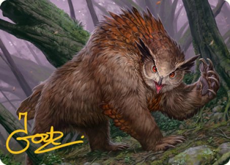 Owlbear Art Card (Gold-Stamped Signature) [Dungeons & Dragons: Adventures in the Forgotten Realms Art Series] | North Valley Games