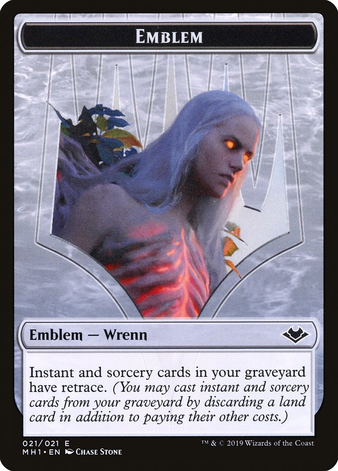 Zombie (007) // Wrenn and Six Emblem (021) Double-Sided Token [Modern Horizons Tokens] | North Valley Games