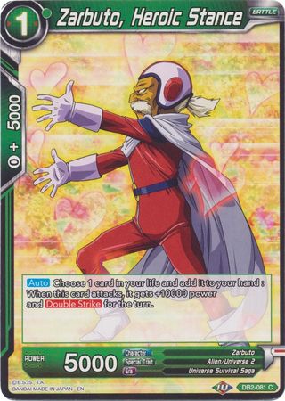 Zarbuto, Heroic Stance (Reprint) (DB2-081) [Battle Evolution Booster] | North Valley Games