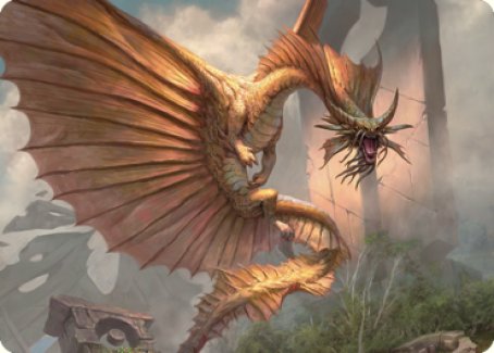 Ancient Gold Dragon Art Card (28) [Commander Legends: Battle for Baldur's Gate Art Series] | North Valley Games
