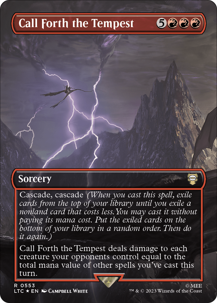 Call Forth the Tempest (Borderless) (Surge Foil) [The Lord of the Rings: Tales of Middle-Earth Commander] | North Valley Games