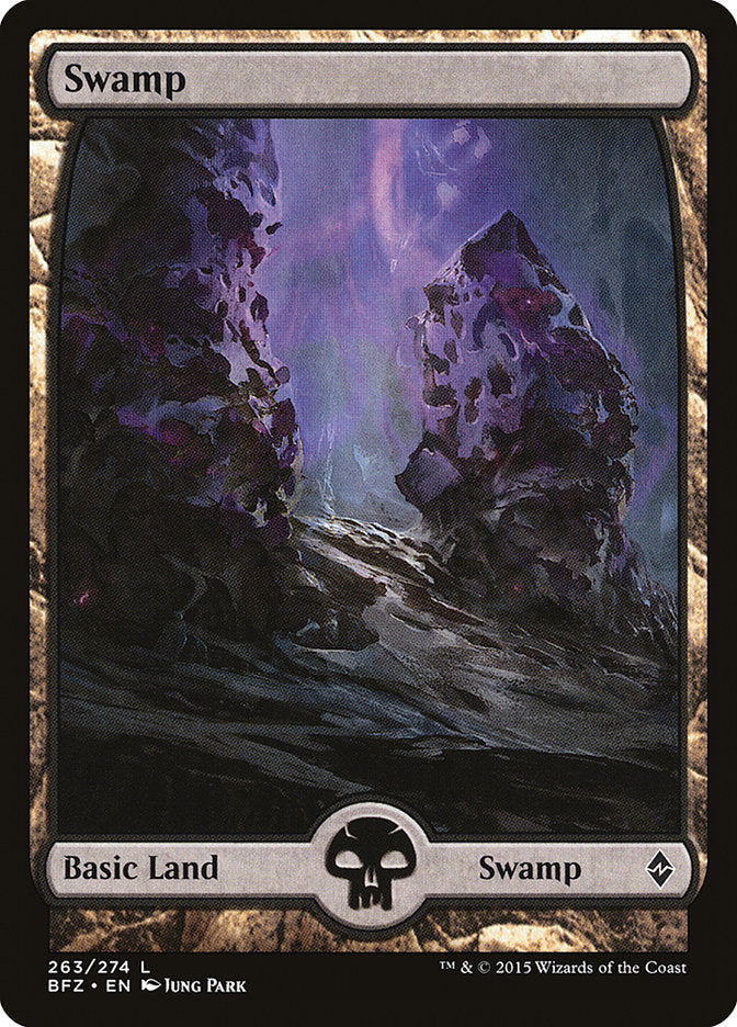 Swamp (263) (Full Art) [Battle for Zendikar] | North Valley Games