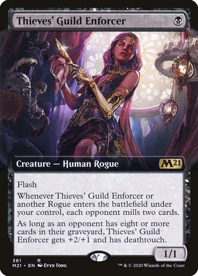 Thieves' Guild Enforcer (Extended Art) [Core Set 2021] | North Valley Games