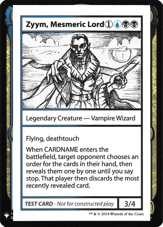 Zyym, Mesmeric Lord [Mystery Booster Playtest Cards] | North Valley Games