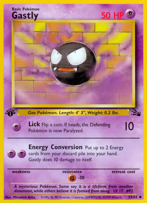 Gastly (33/62) [Fossil 1st Edition] | North Valley Games