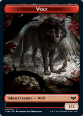 Wolf (011) // Spirit (002) Double-Sided Token [Innistrad: Crimson Vow Tokens] | North Valley Games