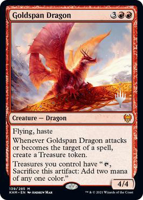 Goldspan Dragon (Promo Pack) [Kaldheim Promos] | North Valley Games