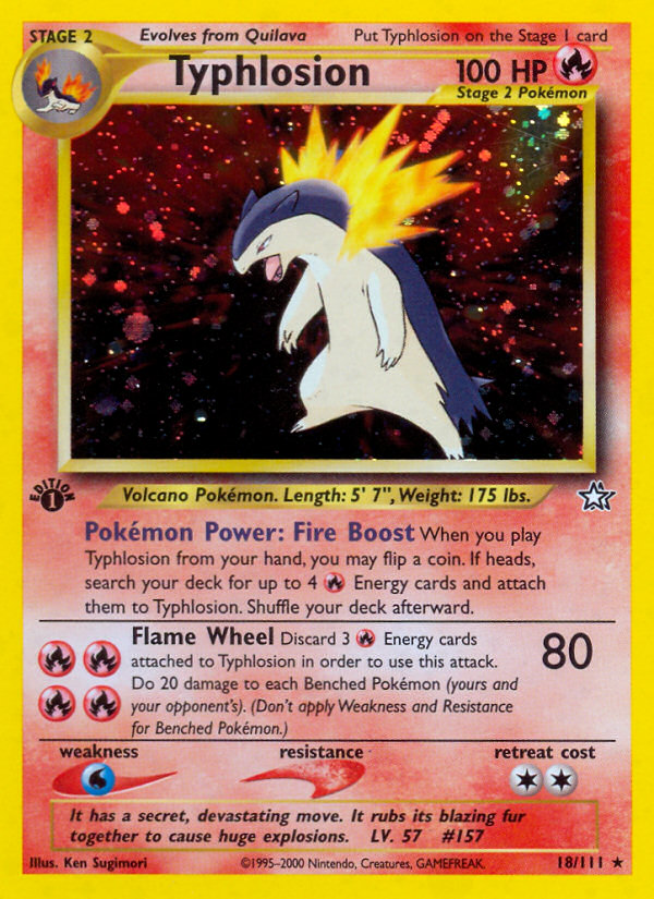 Typhlosion (18/111) [Neo Genesis 1st Edition] | North Valley Games