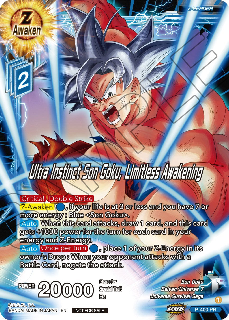 Ultra Instinct Son Goku, Limitless Awakening (P-400) [Promotion Cards] | North Valley Games