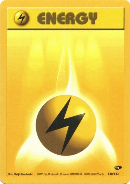 Lightning Energy (130/132) [Gym Challenge Unlimited] | North Valley Games