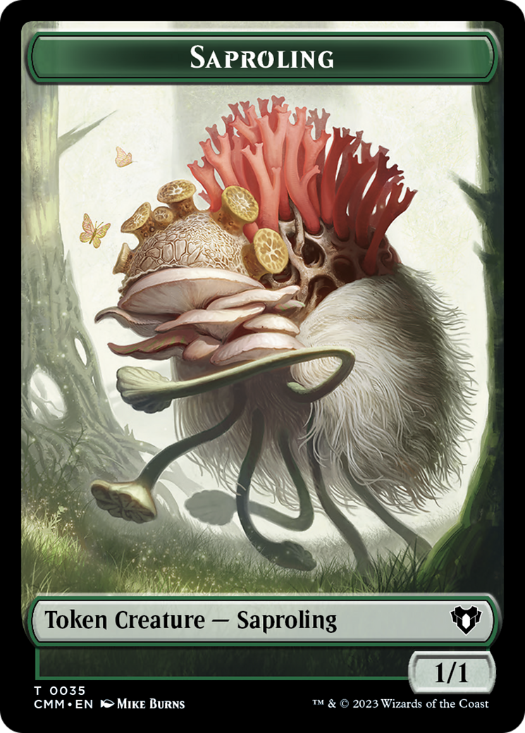 Saproling // Satyr Double-Sided Token [Commander Masters Tokens] | North Valley Games