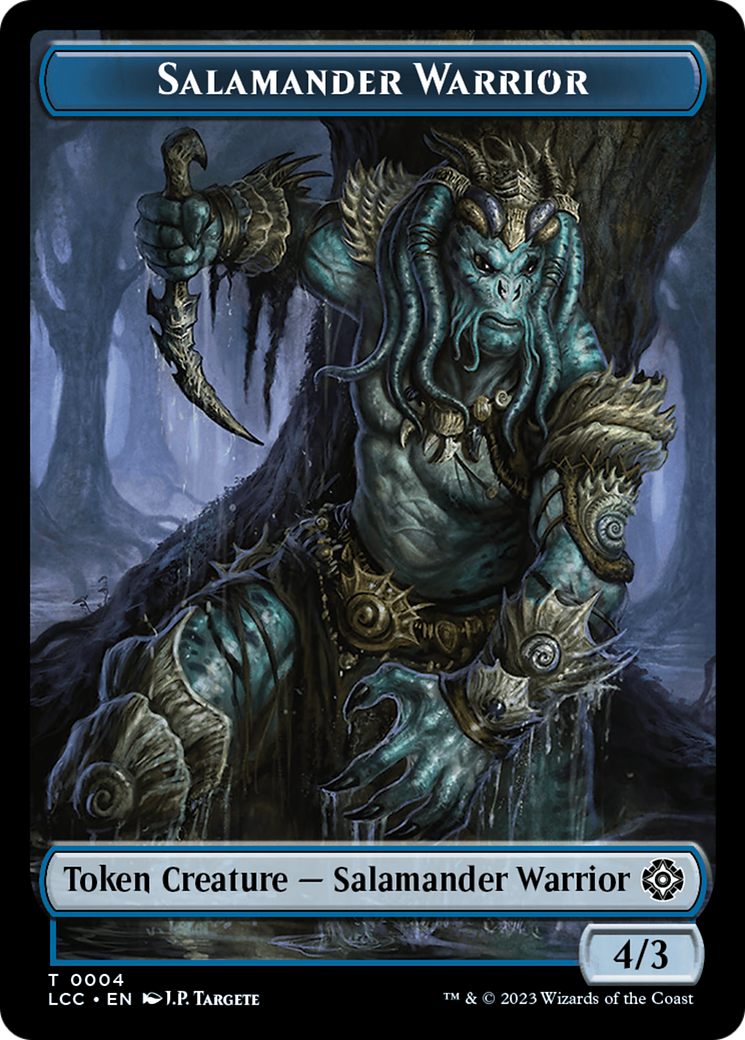 Salamander Warrior // Treasure Double-Sided Token [The Lost Caverns of Ixalan Commander Tokens] | North Valley Games