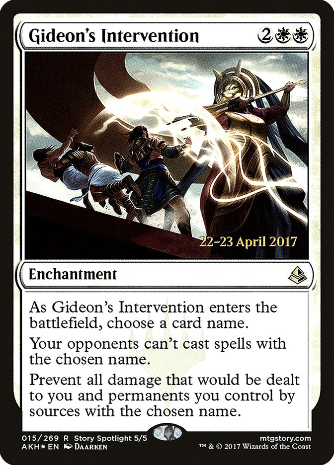 Gideon's Intervention [Amonkhet Prerelease Promos] | North Valley Games