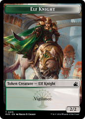 Elf Knight // Angel (0003) Double-Sided Token [Ravnica Remastered Tokens] | North Valley Games